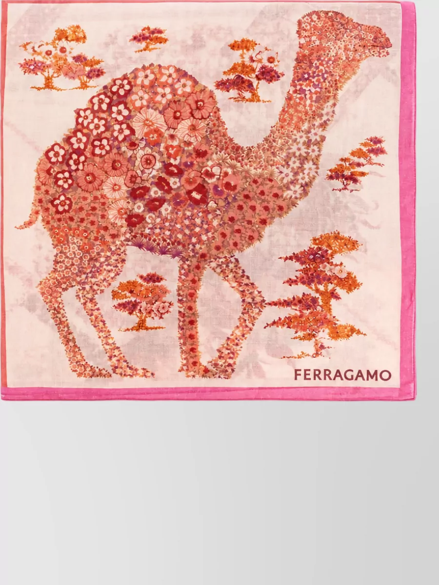 Ferragamo cashmere animal-print shawl