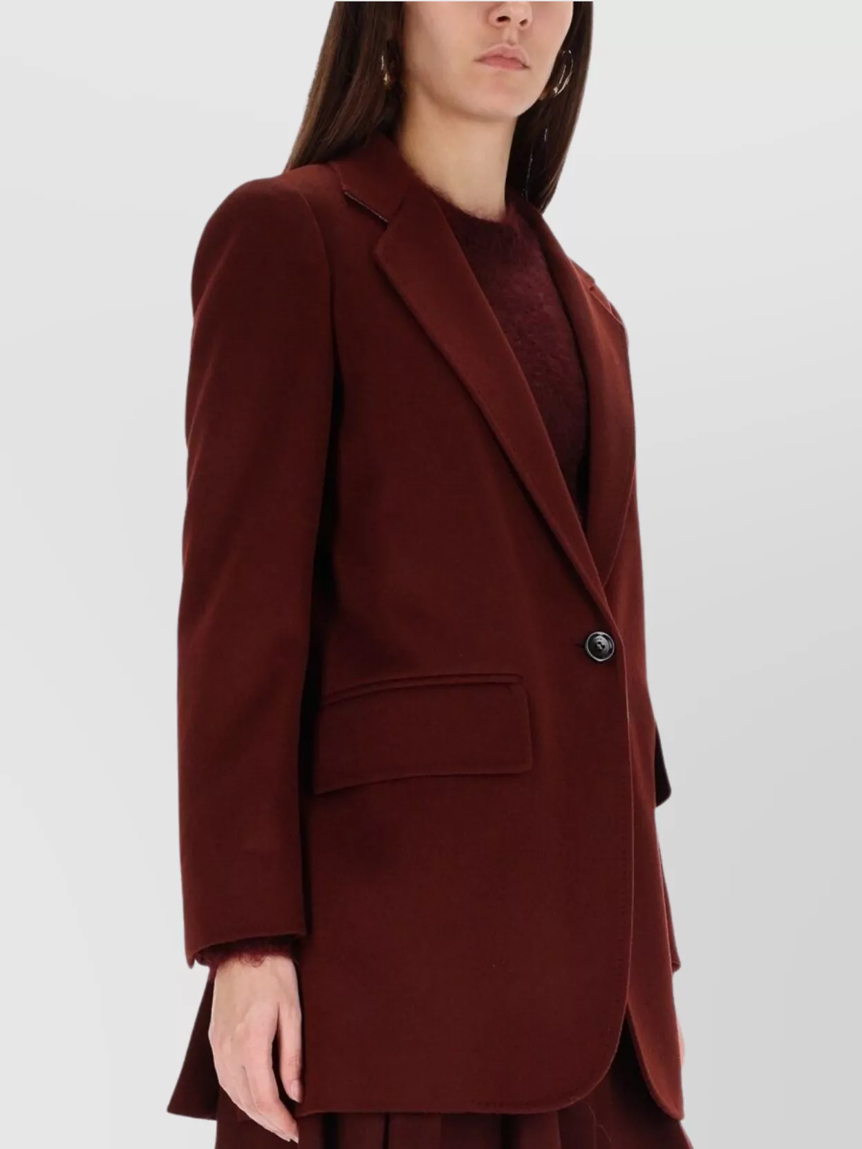 Max Mara Tailored Jacket Featuring Structured Shoulders