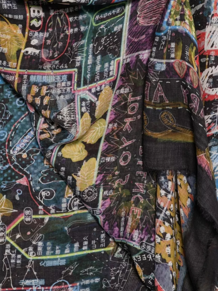Faliero Sarti Cashmere-Blend Printed Scarf