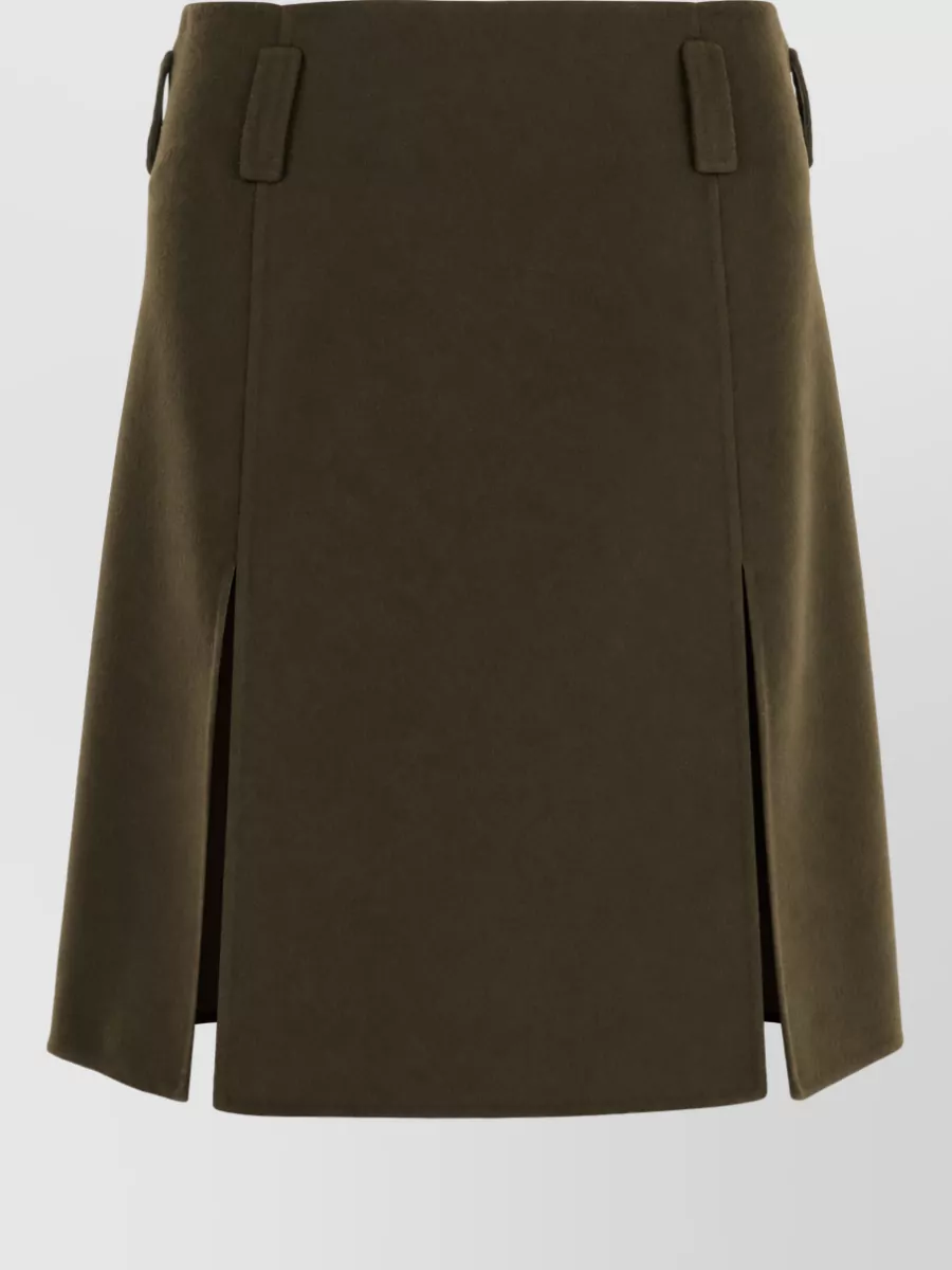 Miu Miu Cashmere Virgin Wool High-Rise Skirt