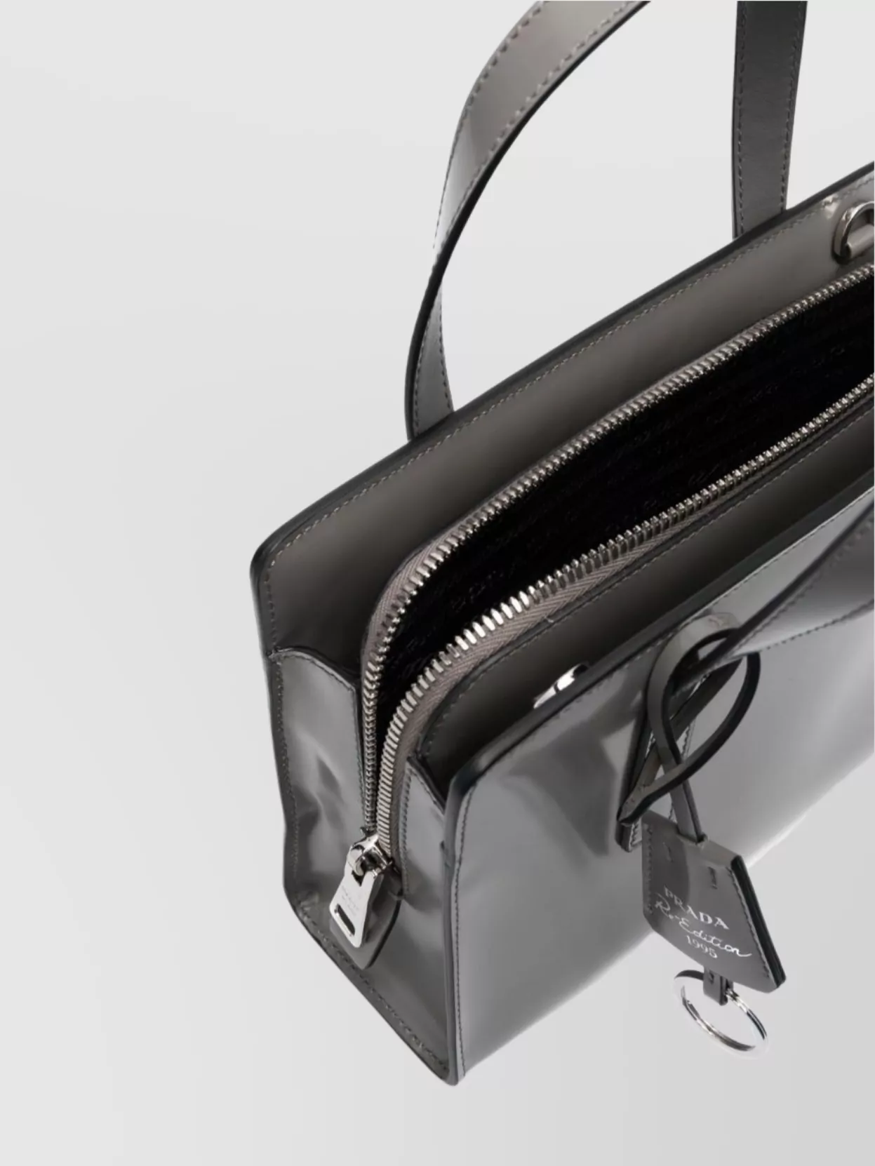 Prada Handbag With Strap And Handles In Grey