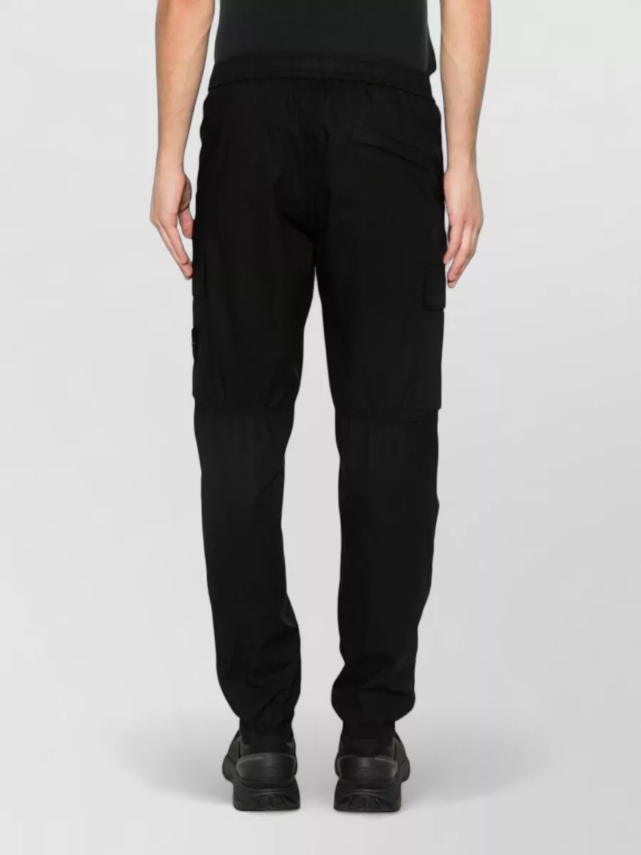 Stone Island Cotton Cargo Trousers Elastic Waist Cuffs