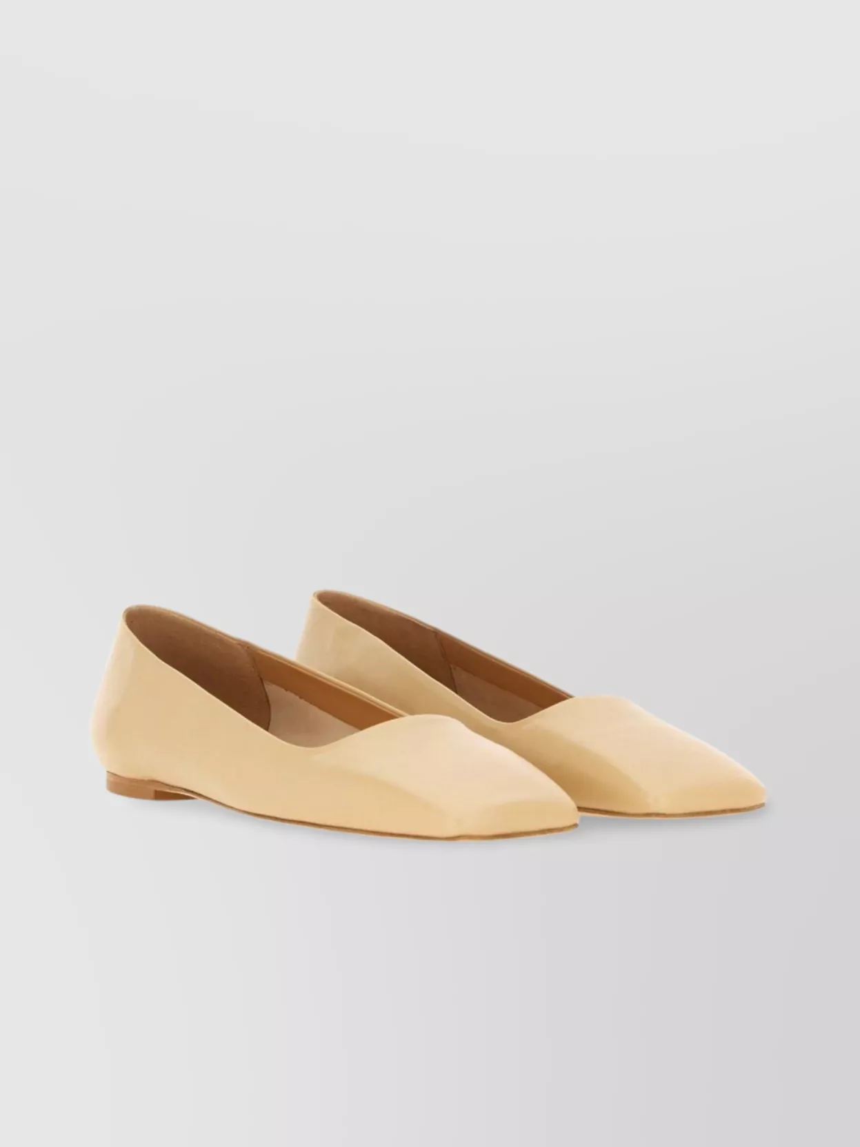 Aeyde Square Toe Flat Sole Ballerina