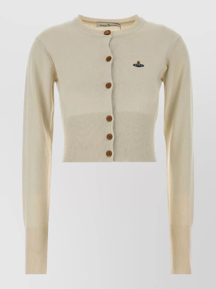 Vivienne Westwood cashmere cropped crewneck cardigan