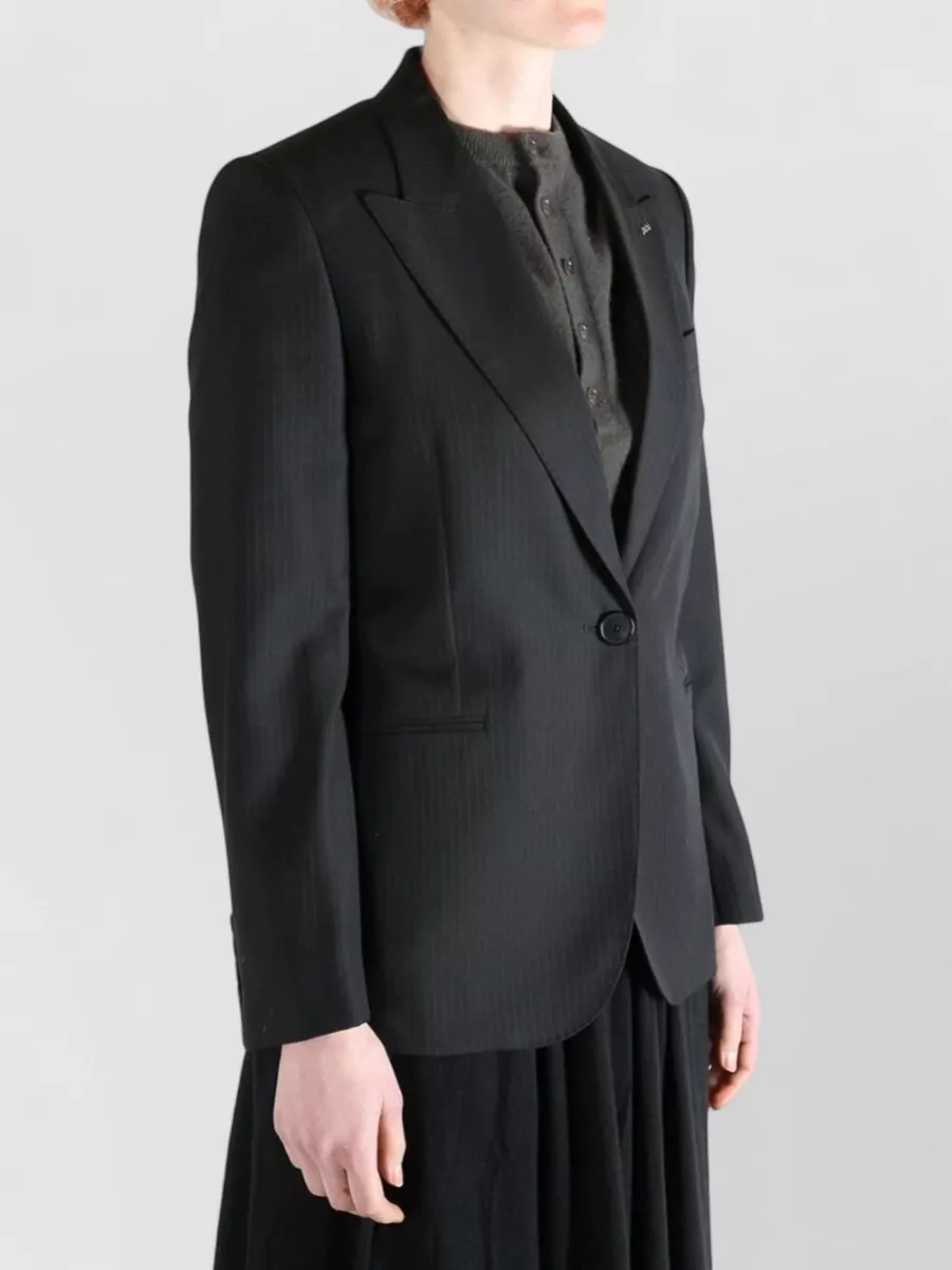 Givenchy Single Breasted Blazer Nylon Silk Blend In Black