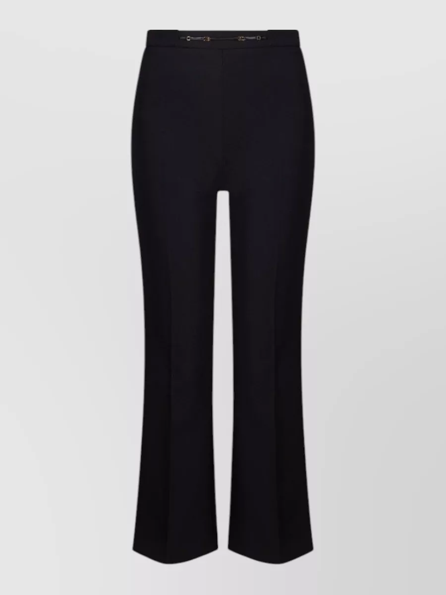Elisabetta Franchi Flared Cropped Tailored Trousers