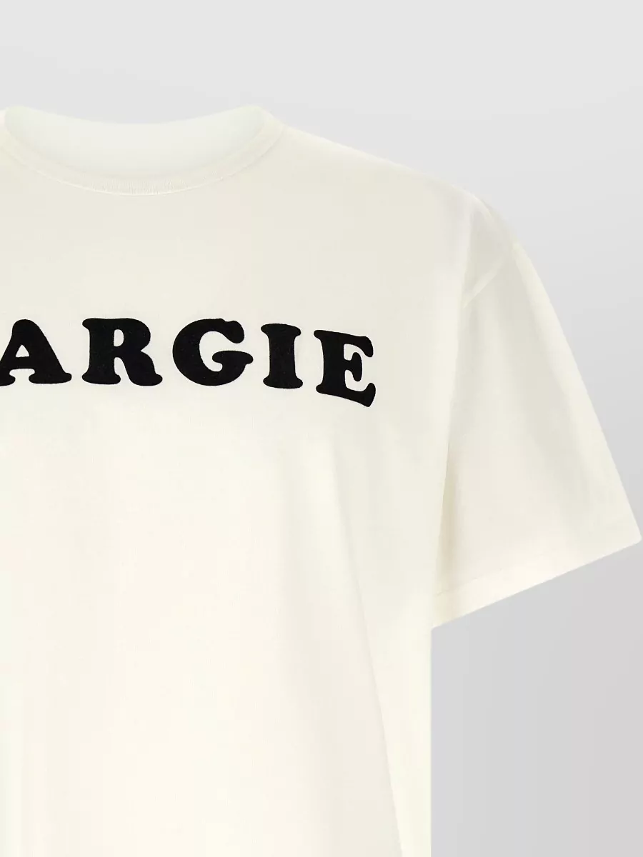 Mm6 Maison Margiela Cotton Printed Crew Neck Short Sleeve T-Shirt