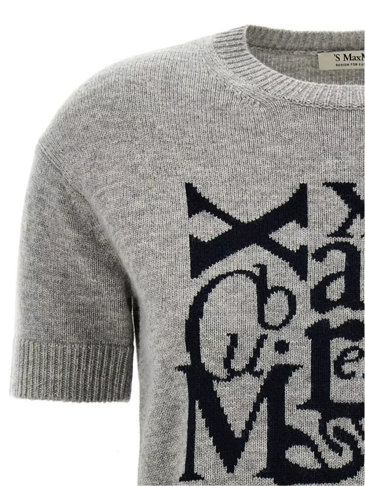 Shop 's Max Mara 'felicia' Short Sleeve Crew Neck Sweater