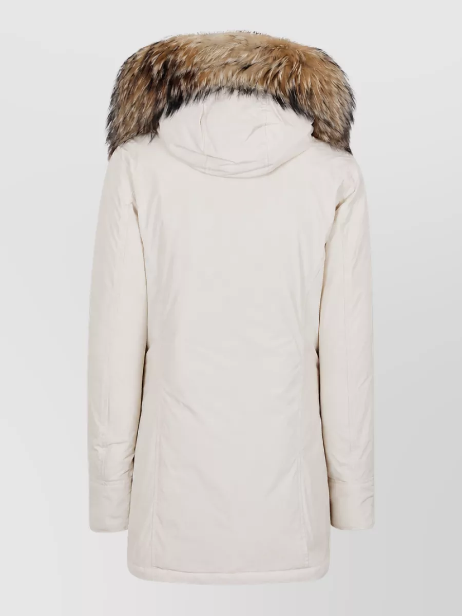 Woolrich Ivory Polyester Luxury Arctic Down Jacket In White