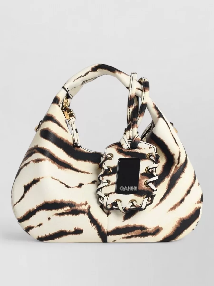 Ganni mini hobo zebra-print shoulder bag