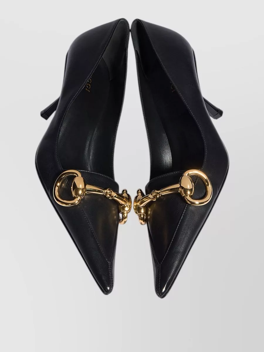 Gucci Leather Pointed-Toe Pumps