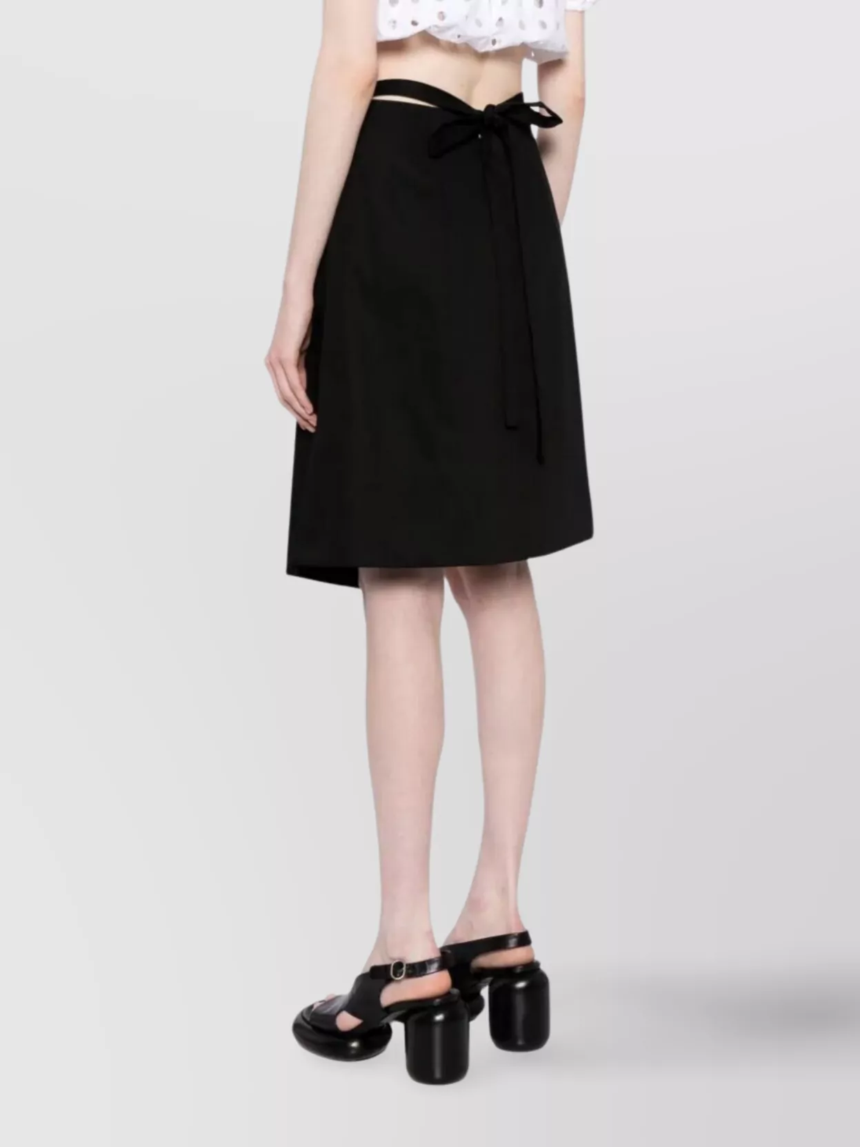 Patou Asymmetric Wrap Midi Skirt