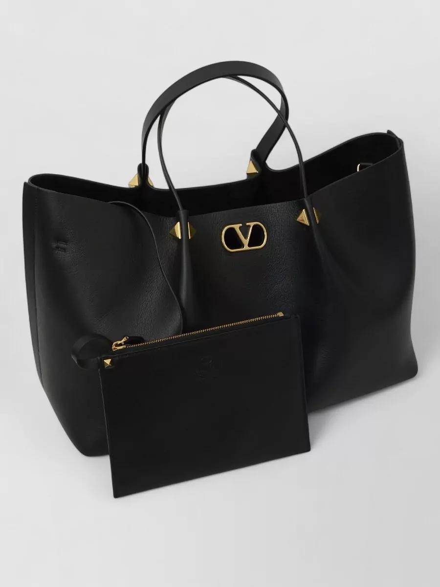 Valentino Garavani vlogo signature large leather tote bag
