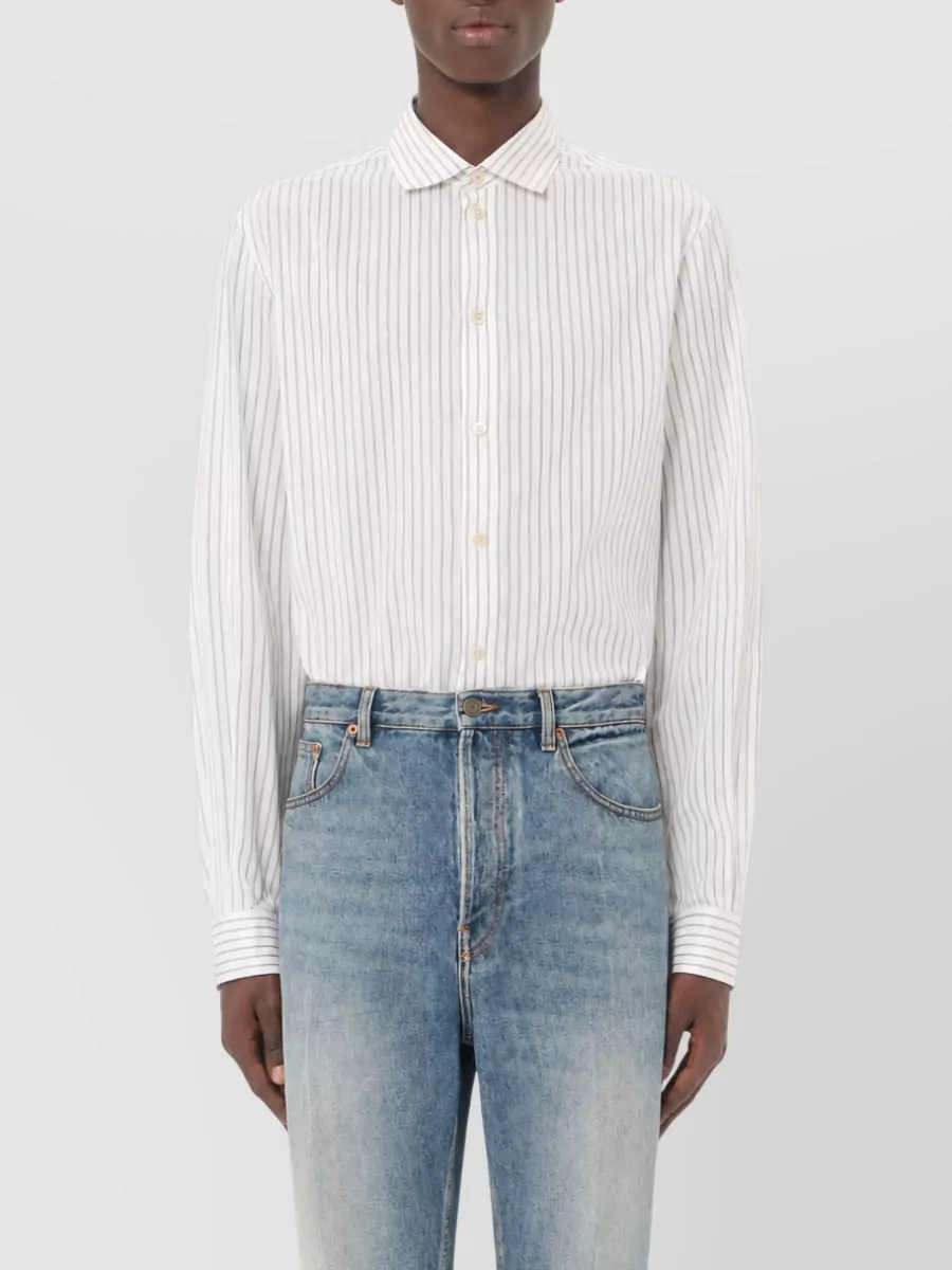 Valentino Striped Long-Sleeve Shirt
