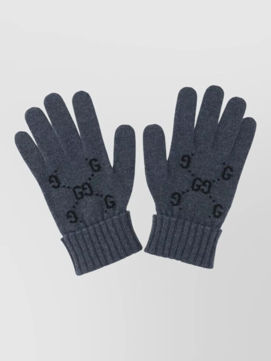 Gucci Knit Gloves Ribbed Cuffs Detail