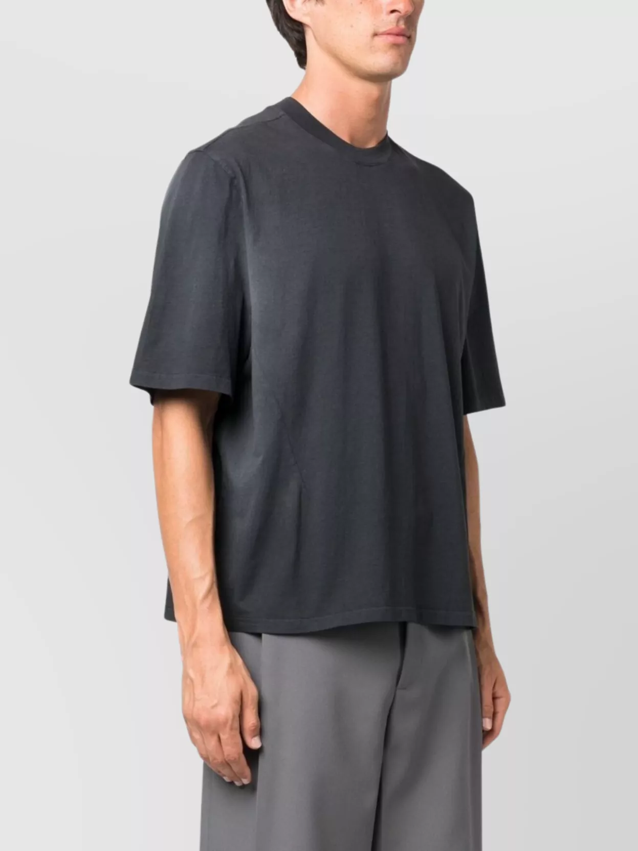 Entire Studios Crew Neck Organic Cotton Washed T-shirt In Black