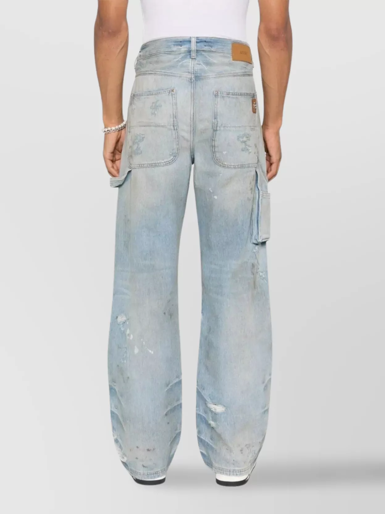 Amiri Distressed Straight-Leg Carpenter Jean