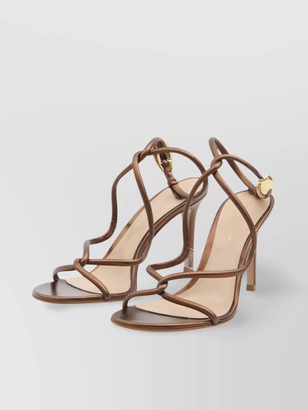 Gianvito Rossi Strappy Open Toe Sandals With 85mm Heel In Pink