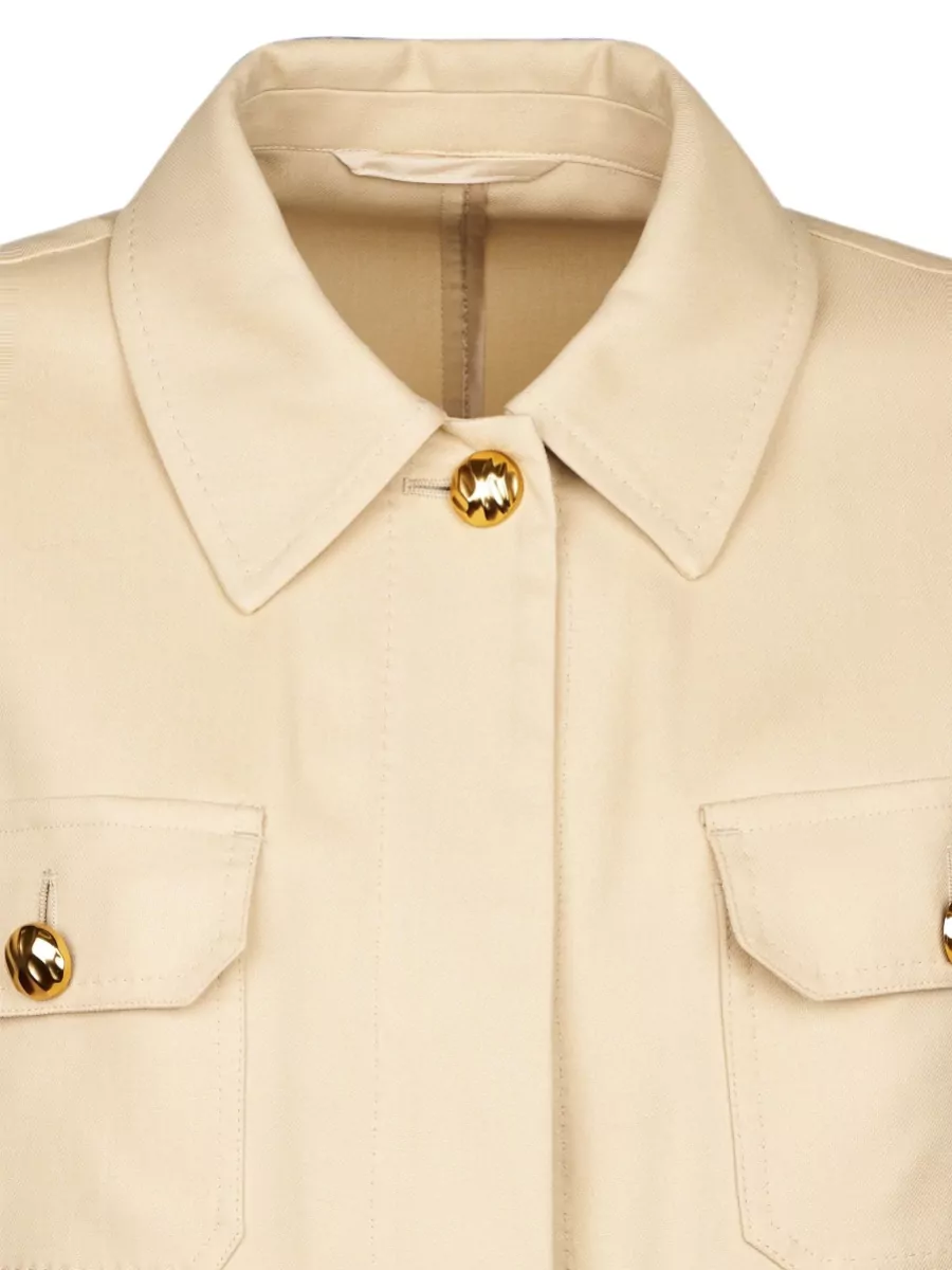 S Max Mara Cotton Single Breasted Coat