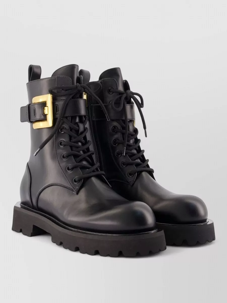 Balmain leather ankle boots