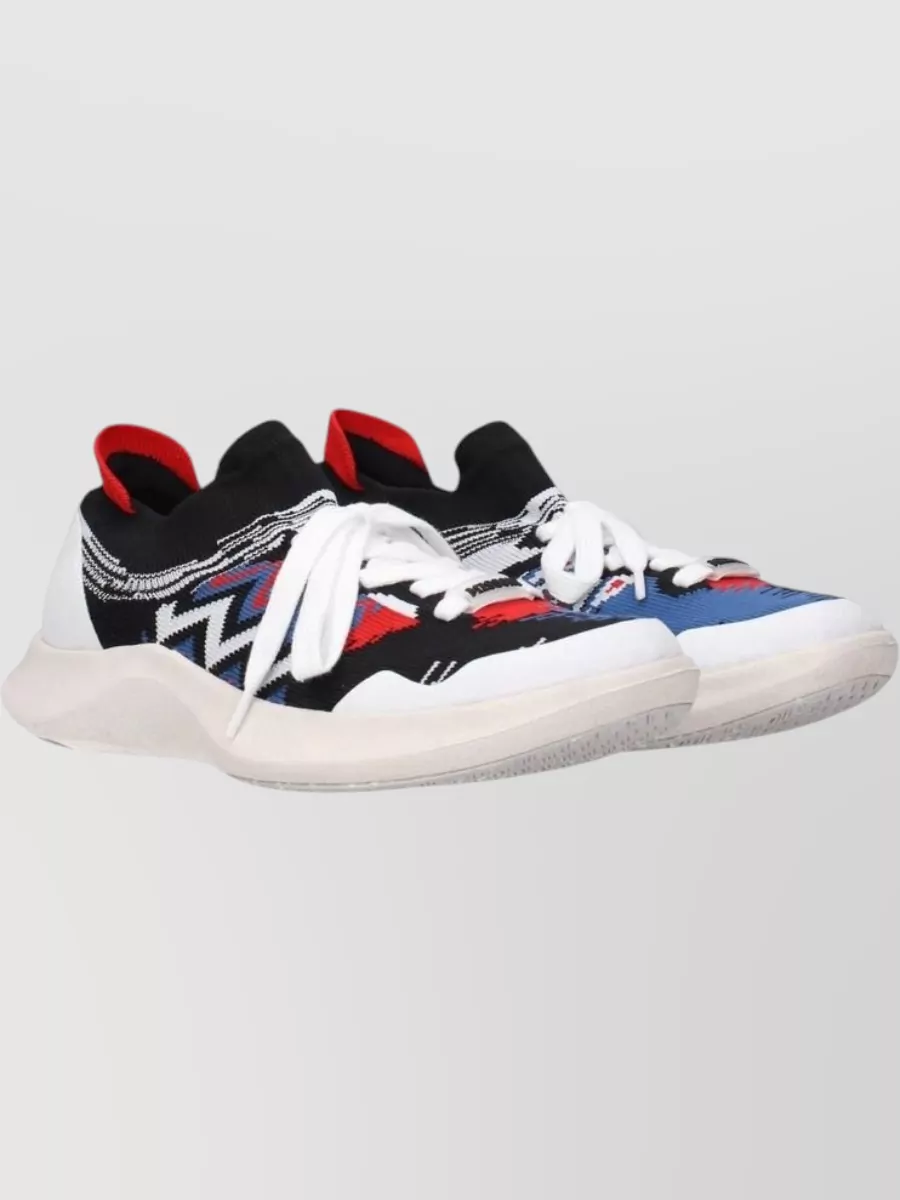 Missoni Multicolor Knit Lace-Up Sneakers