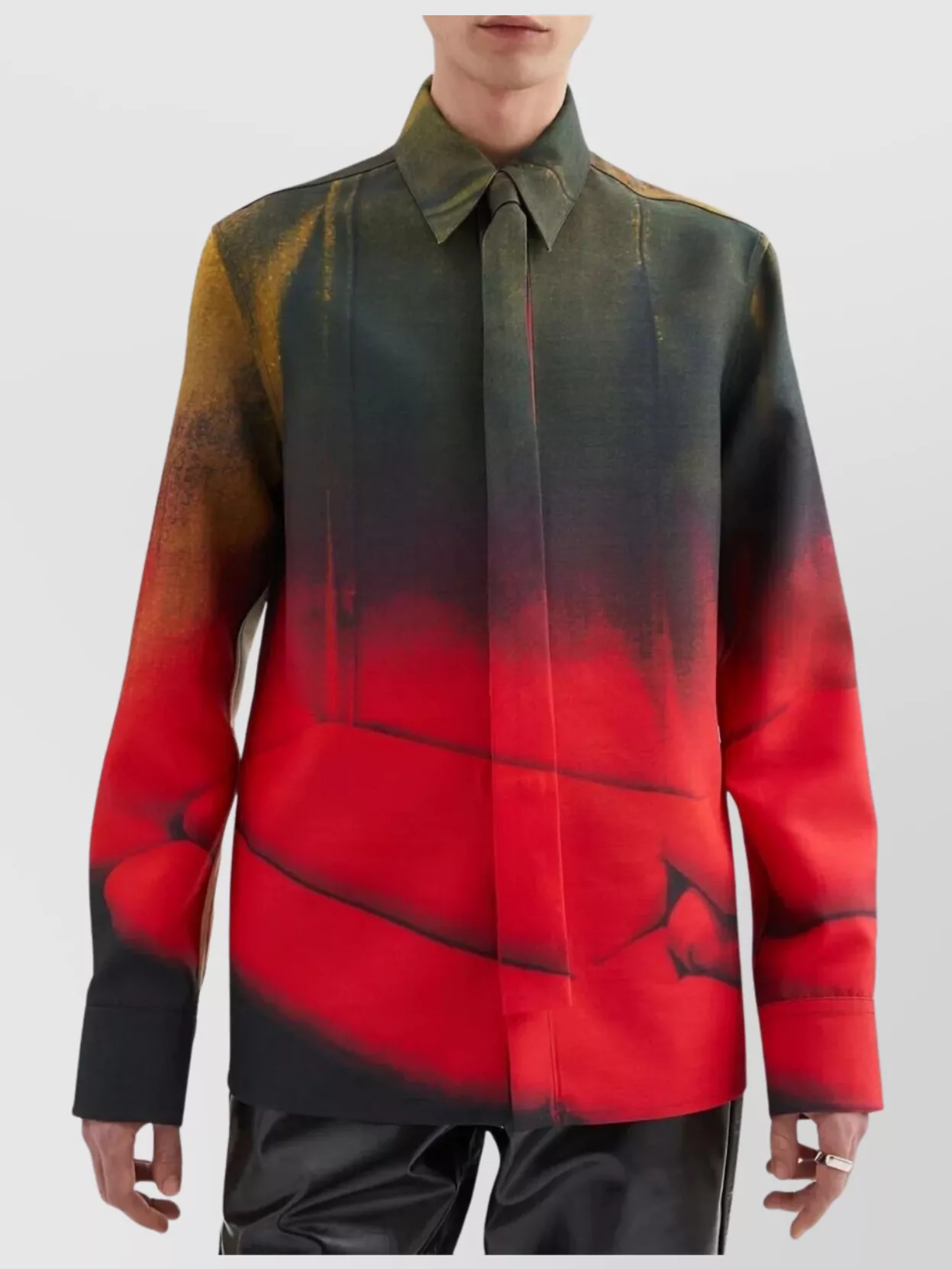 Jil Sander Casual Gradient Long Sleeve Shirt With Buttoned Cuffs