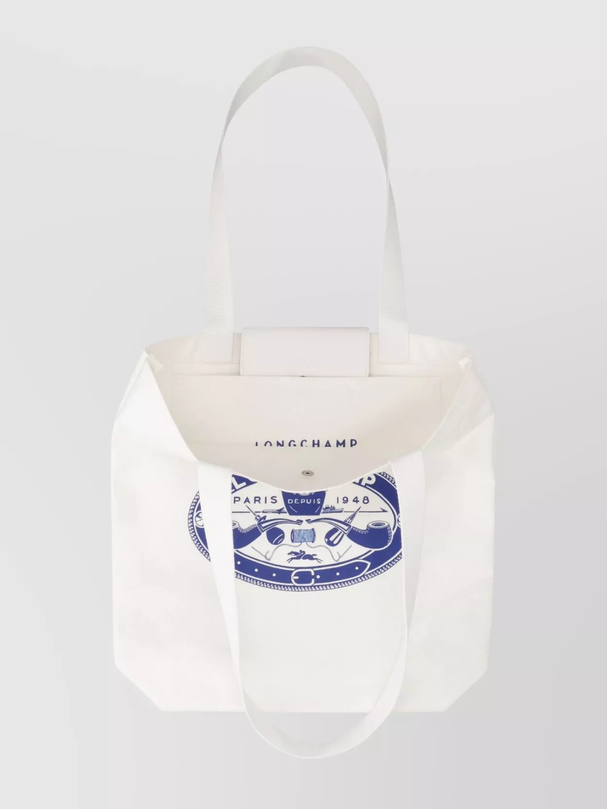 Longchamp Cotton Canvas Tote Bag M Le Pliage