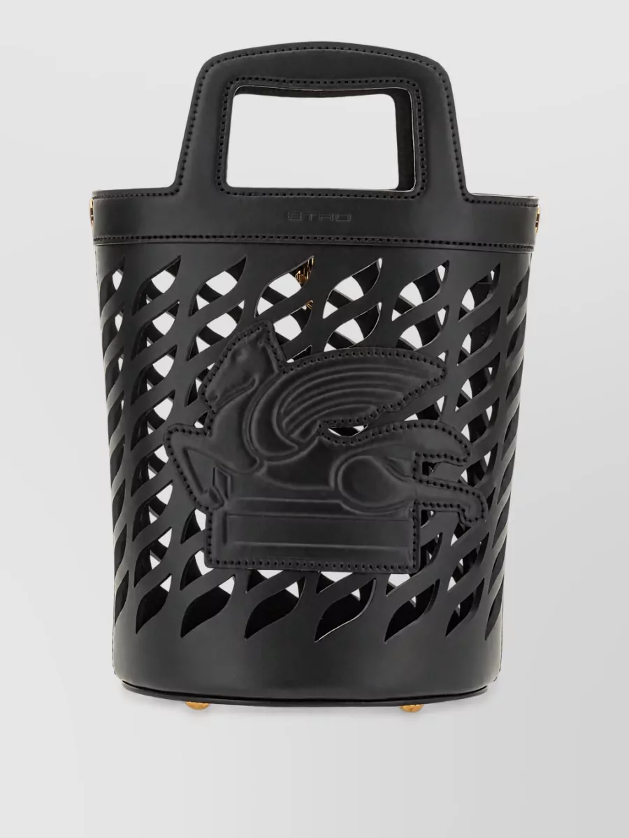 Etro na leather tote bag