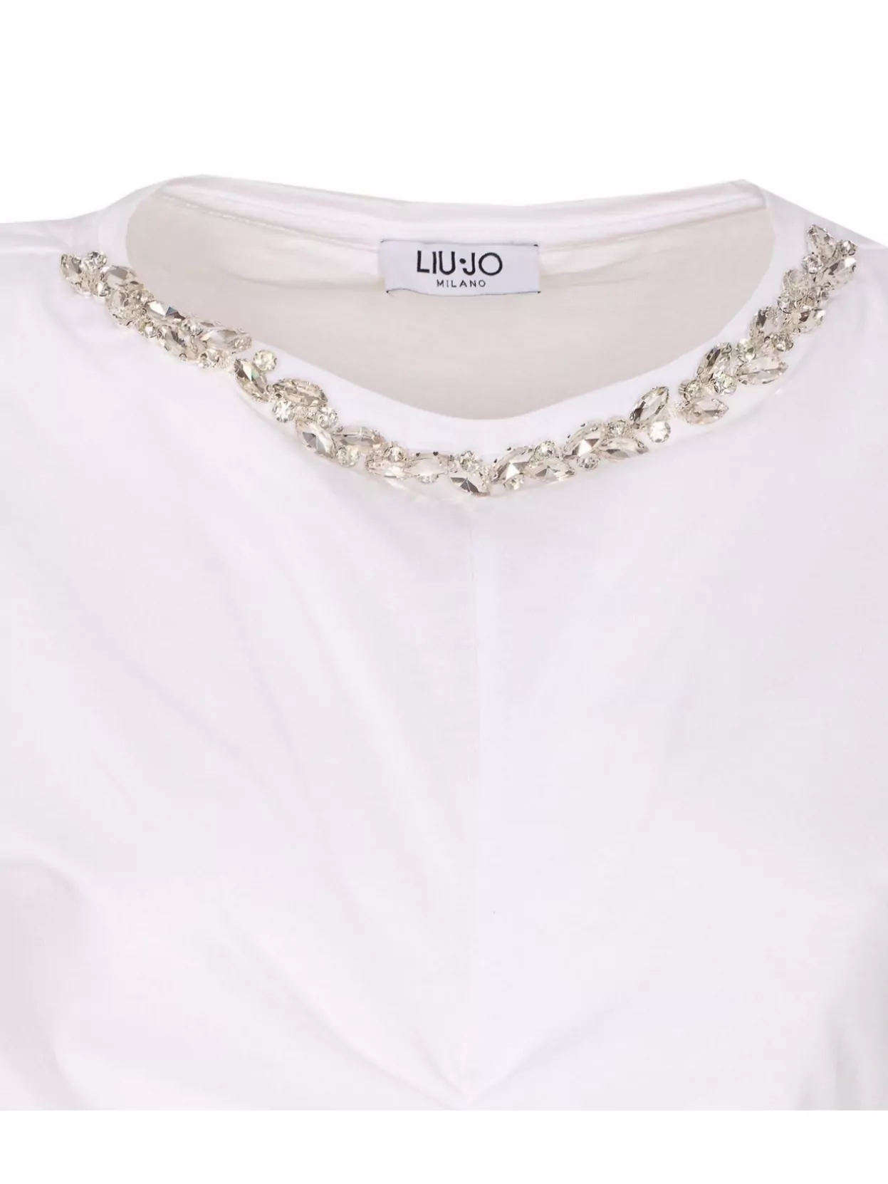 Liu Jo Cap Sleeve Embellished Crewneck Top