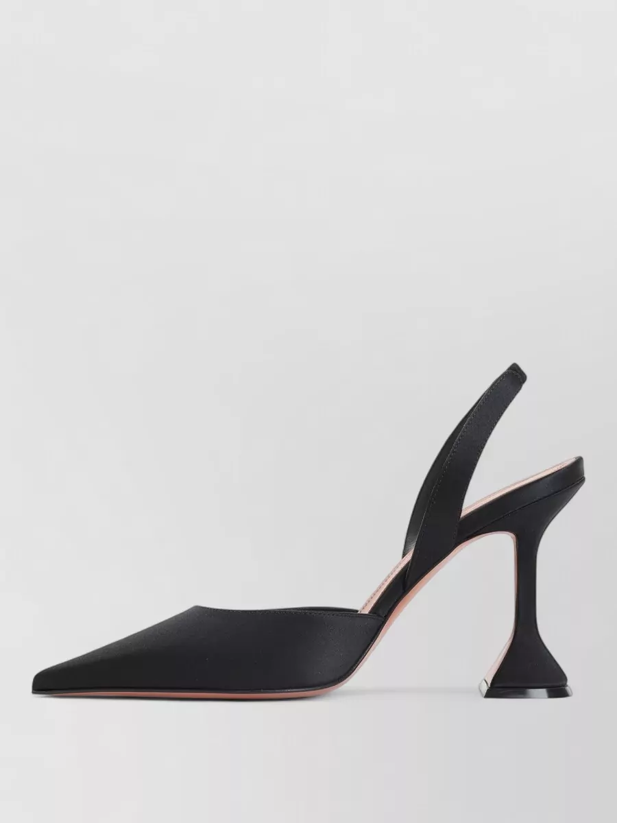 Amina Muaddi Satin Slingback Pumps