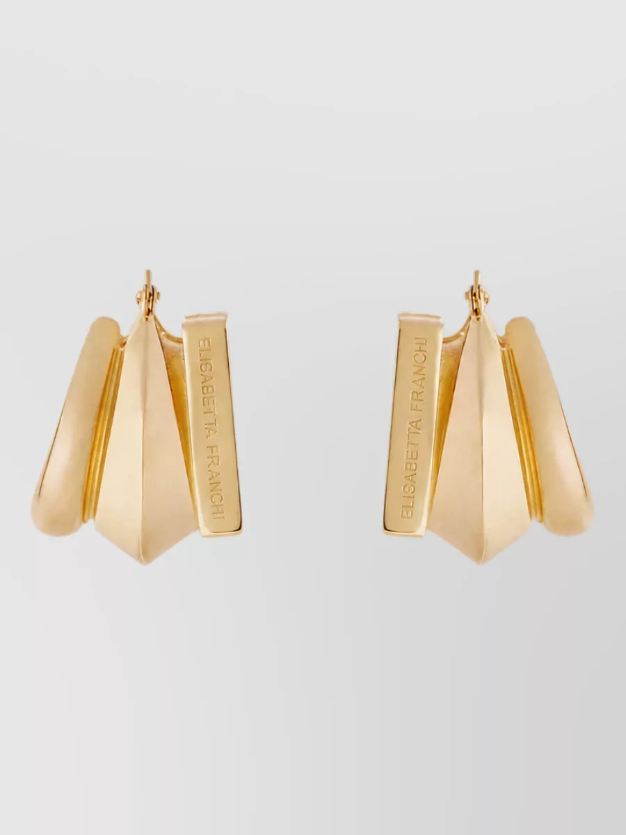 Elisabetta Franchi brass earrings