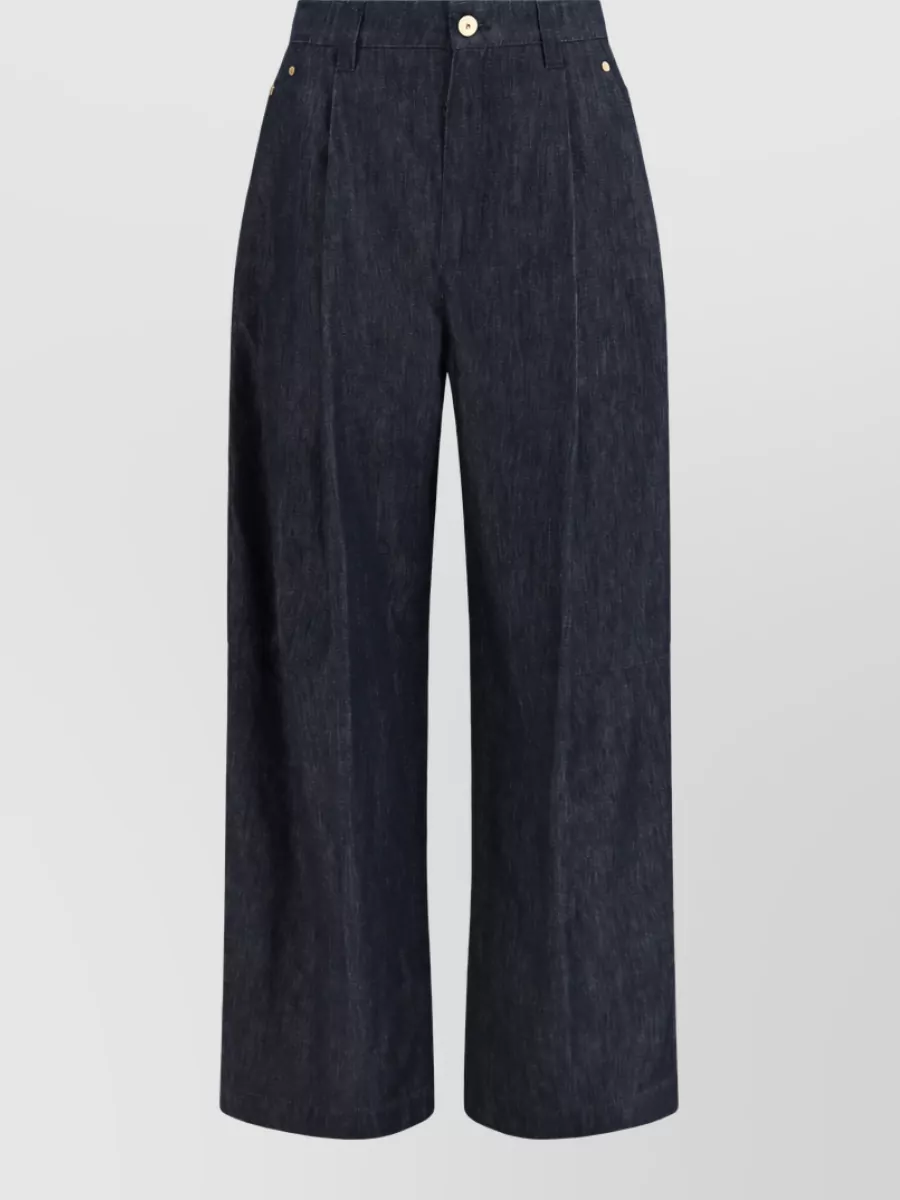 Brunello Cucinelli high-rise wide-leg denim pants