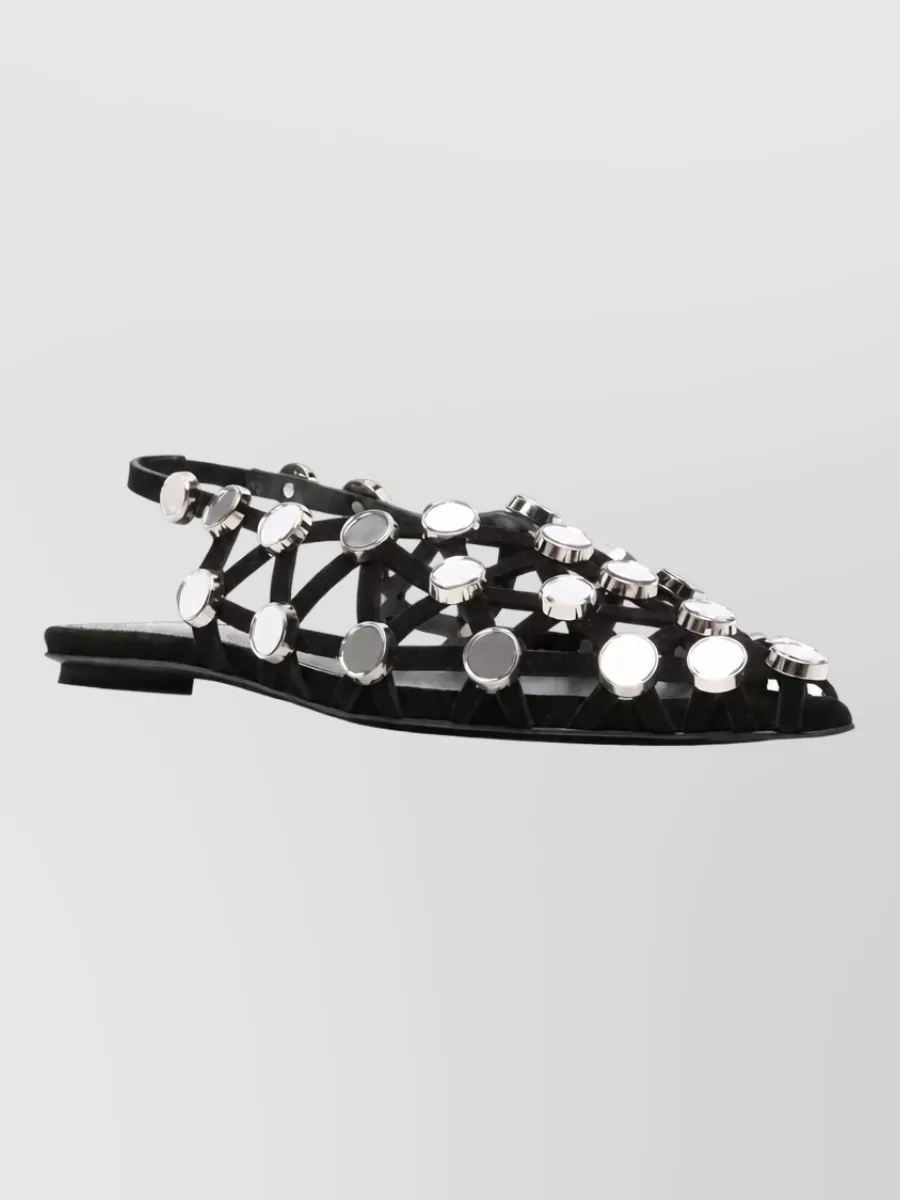 The Attico Leather Dancer Mules