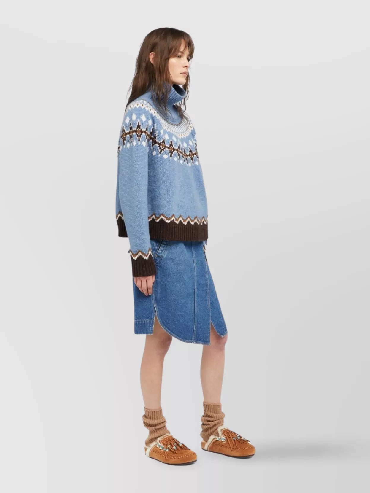 Alanui Winter Turtleneck Knitwear Fair Isle Pattern