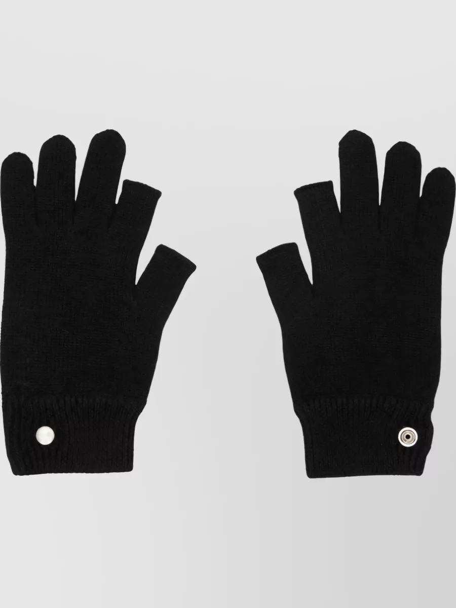 Rick Owens cashmere touchscreen knit gloves