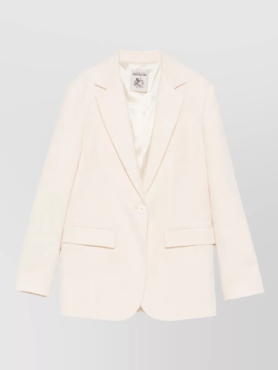 Semicouture wool single-breasted suit jacket