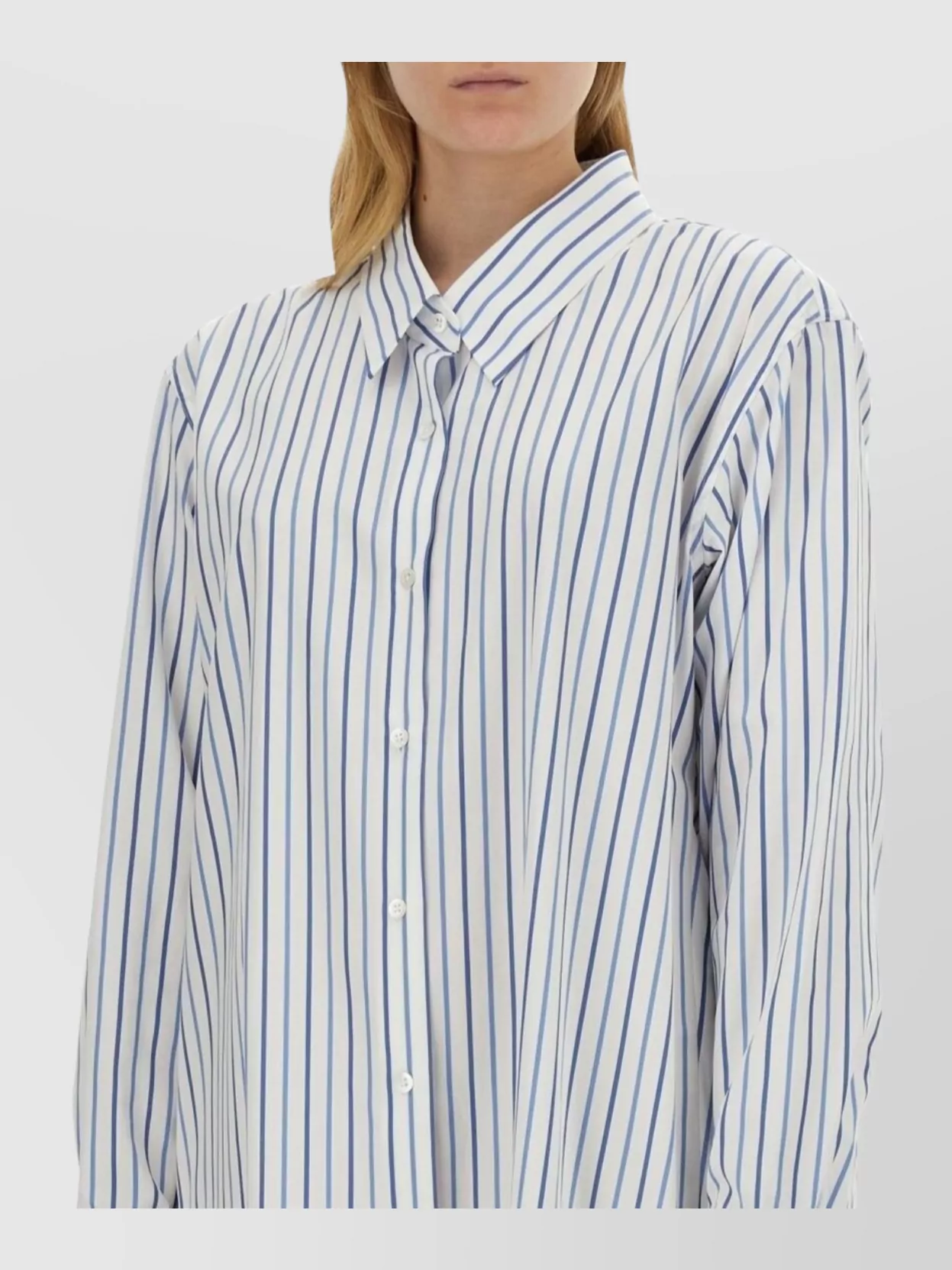 Dries Van Noten Oversized Striped Long Sleeve Shirt