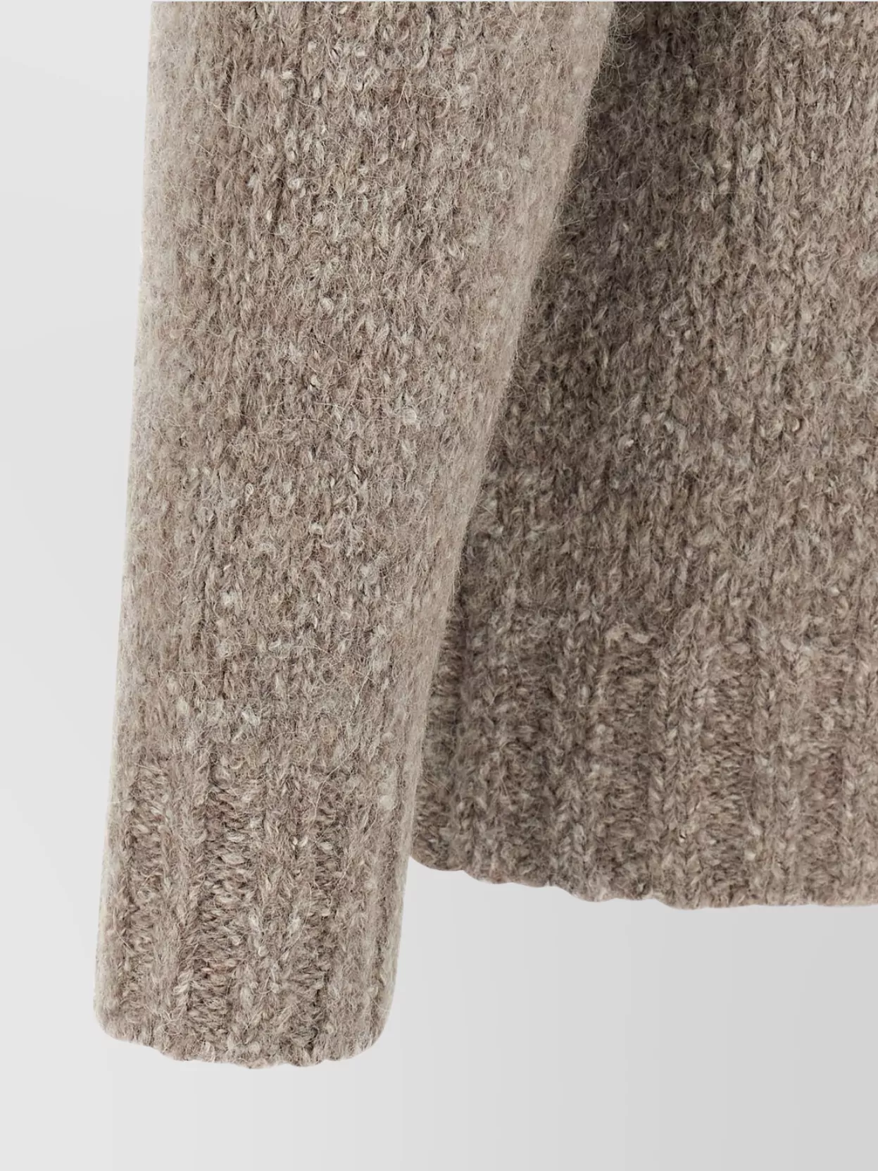 Brunello Cucinelli Alpaca Wool Cardigan With Ribbed Cuffs