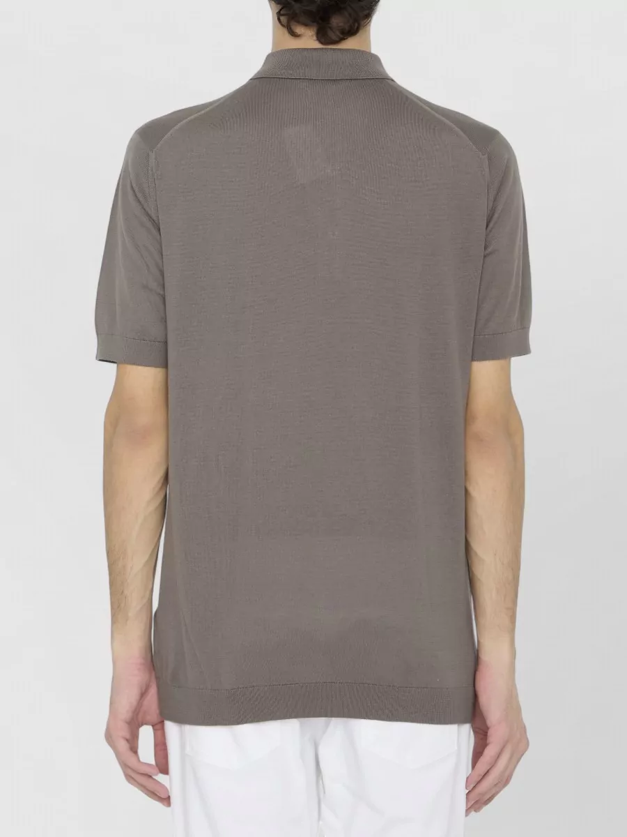 John Smedley Ribbed Regular-Fit Polo Shirt
