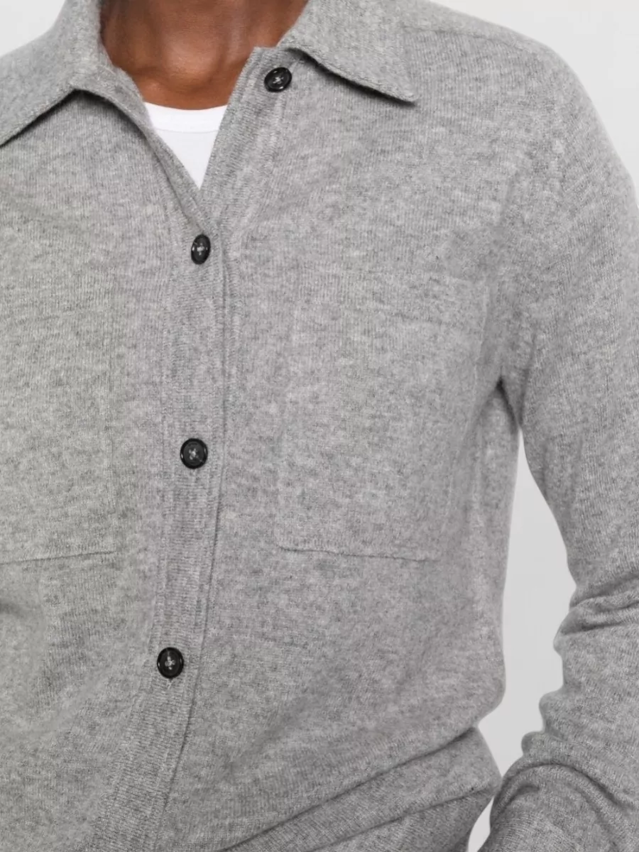 Totême Cashmere Long-Sleeve Collared Cardigan