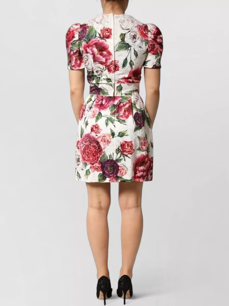 Dolce&Gabbana Floral-Embellished Mini Dress