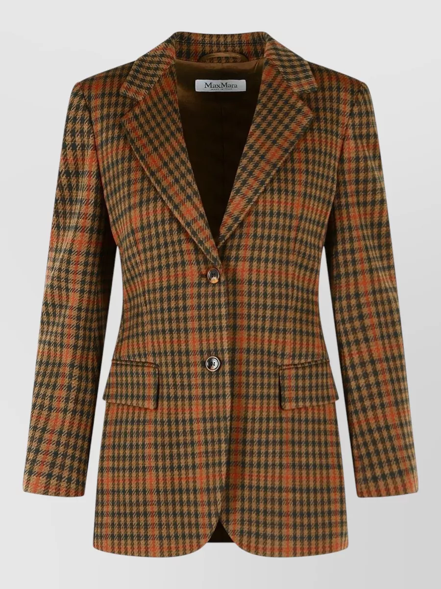 Max Mara leather suit jacket