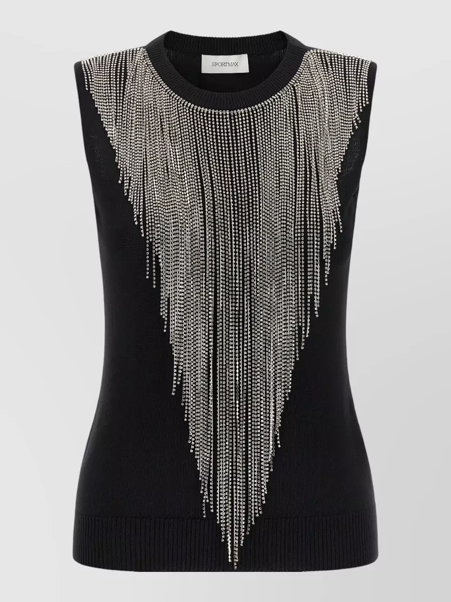 Sportmax Virgin wool knitted top