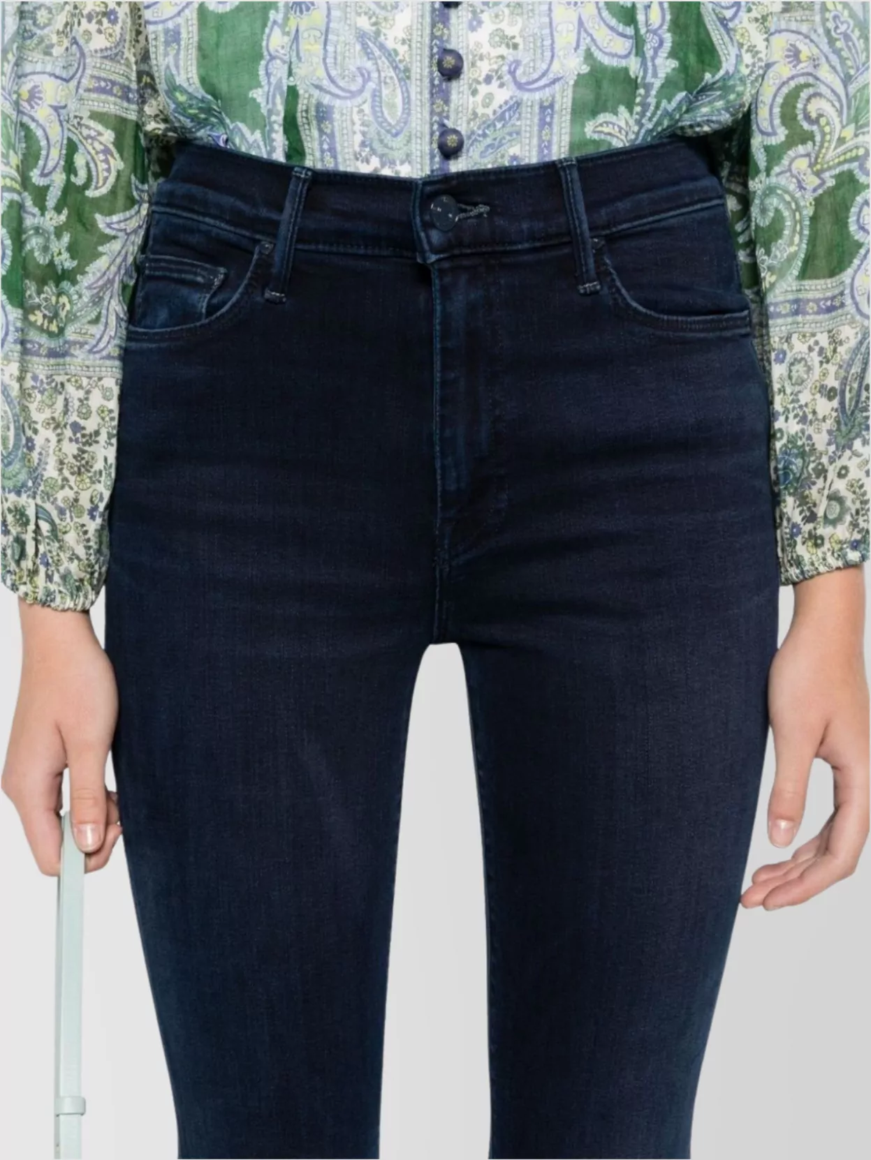 Mother High-Rise Bootcut Denim Trousers With Raw-Cut Hem