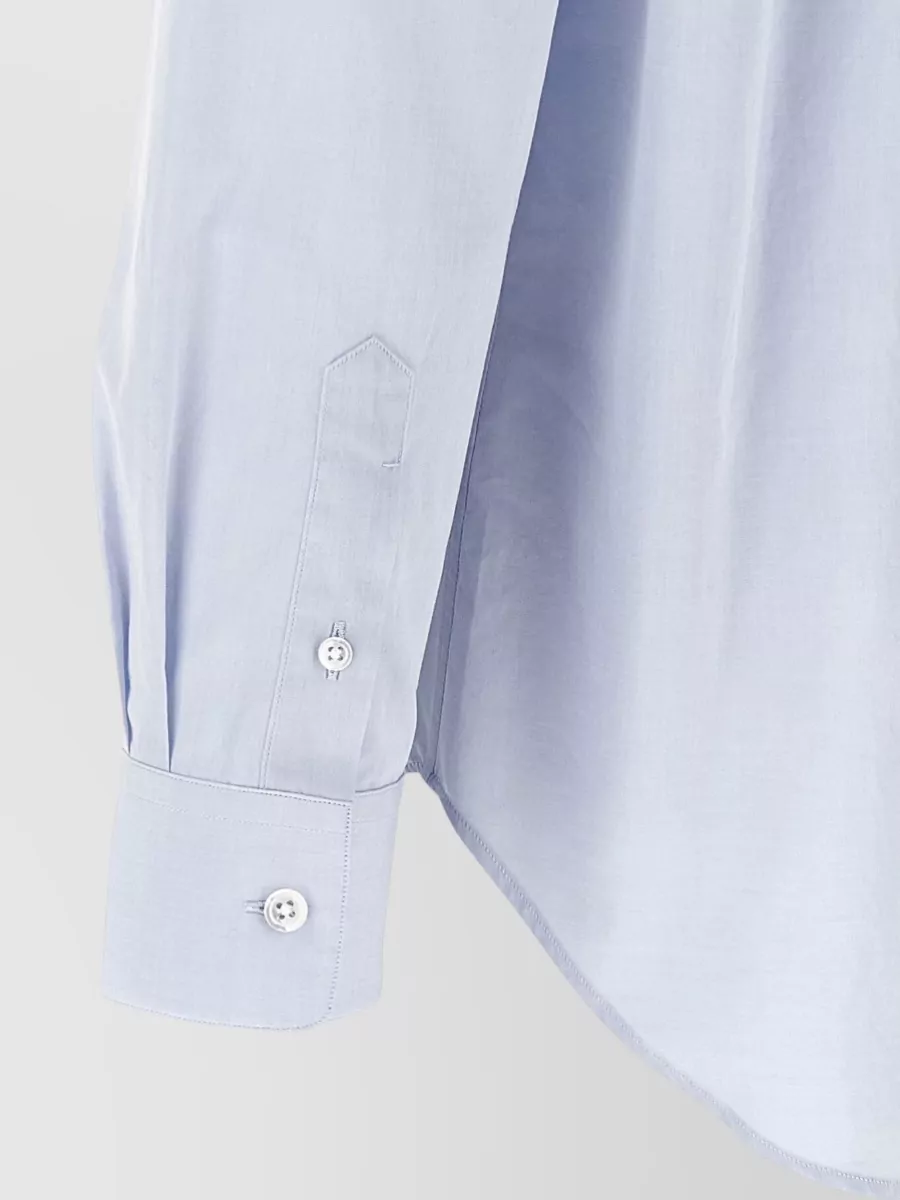 The Row Gavina Long Sleeve Shirt Straight Cut Collar