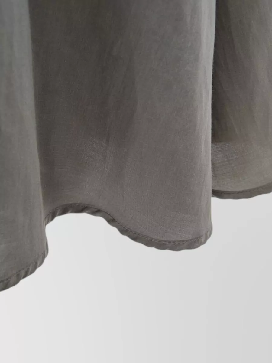 Lardini Silk Draped V-Neck Sleeveless Midi Dress