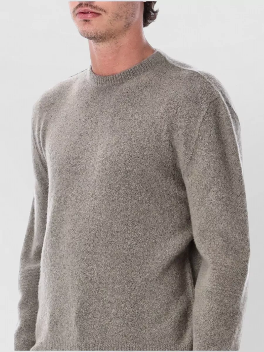 Rick Owens Cashmere-Blend Ribbed Crewneck Sweater