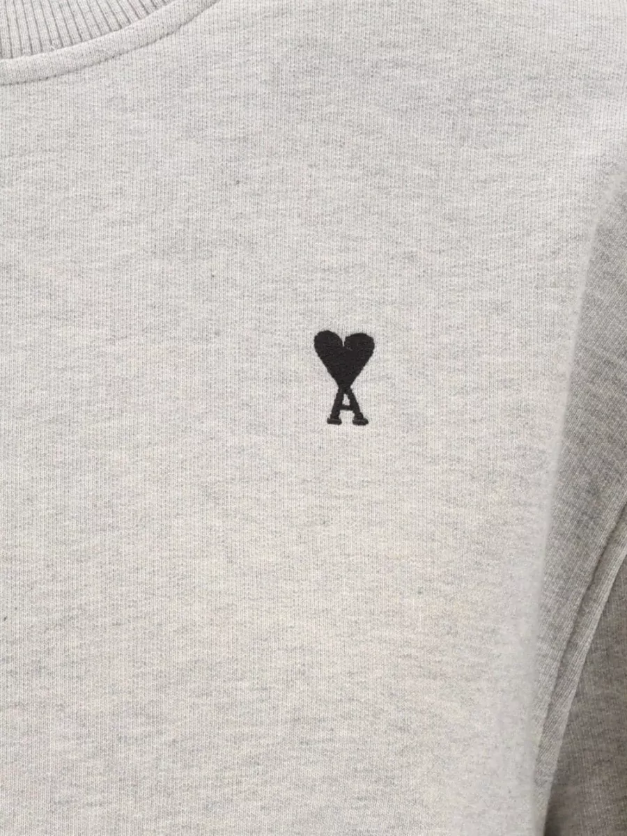 Ami Paris Cotton Logo-Embroidered Sweatshirt