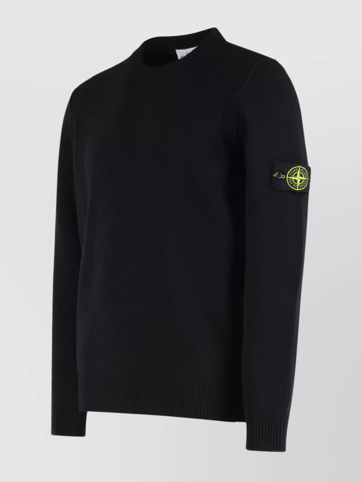 Stone Island Round Neck Knit Sweater In Mixed Wool