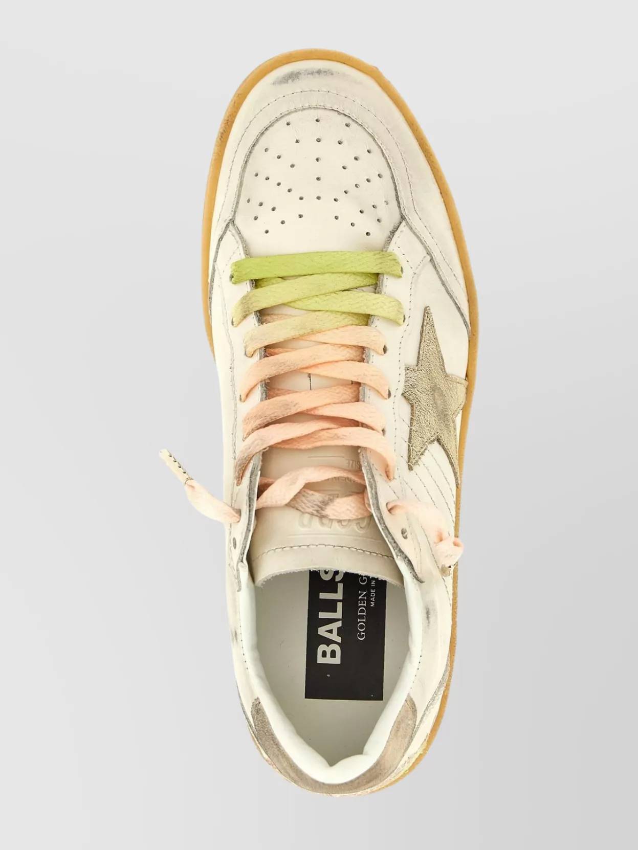 Golden Goose Stylish Low-top Sneakers Dual-color Laces In White